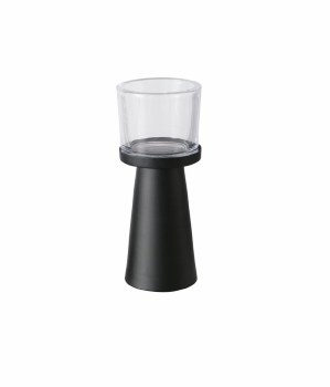 PIUS CANDLE HOLDER BLACK-SMALL