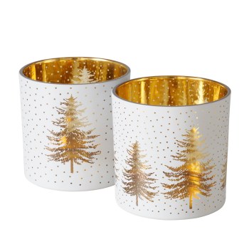 PLATINA GOLD CANDLE HOLDER