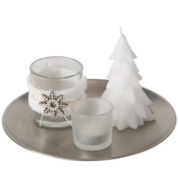 WINTERCREST TEA LIGHT CANDLE HODLER -SET OF 4