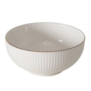 KELLY CEREAL BOWL W/GOLD RIM