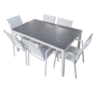 OUTDOOR DINING TABLE & 6 CHAIRS