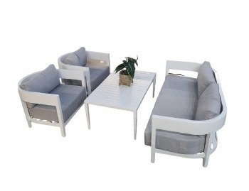 OUTDOOR LOVESEAT & 2 ARMCHAIRS-4 PIECE