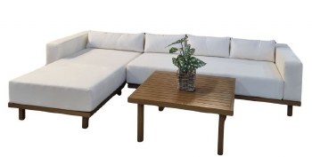 OUTDOOR SOFA W/CHAISE- 3 PIECE