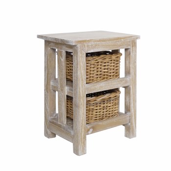 BLORA SIDE TABLE  WITH 2 BASKETS