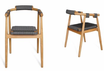 MILAN ARMCHAIR W/GRAY ROPE