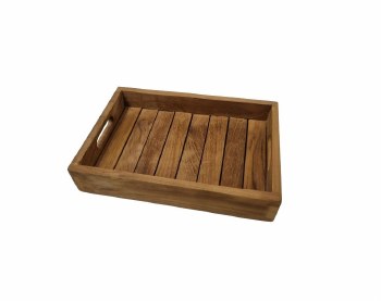 NATURAL TEAK  TRAY-SMALL