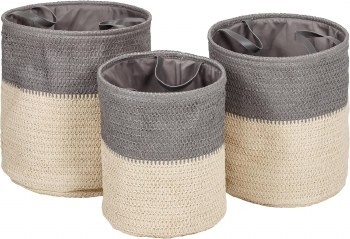 ROUND HAMPER-SET OF 3