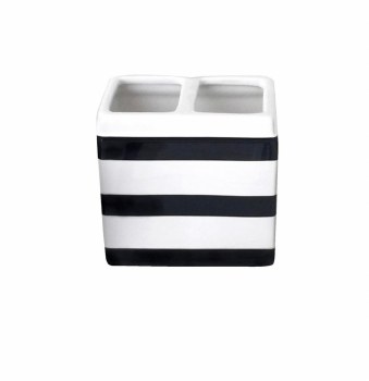 BLACK & WHITE TOOHTBRUSH HOLDER
