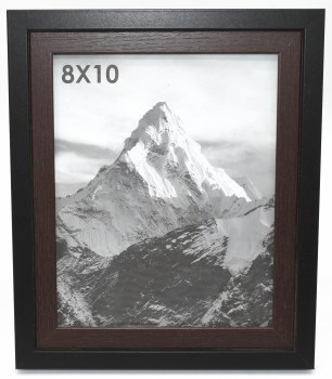 2 -TONE BLACK & BROWN PICTURE FRAME