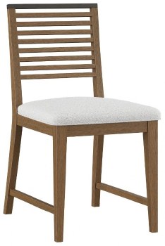 DINING CHAIR W/METAL ACCENT