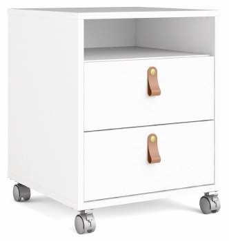WHITE 2 DRAWER CABINET