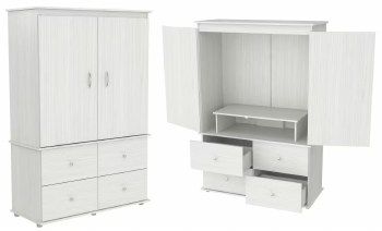 ARMOIRE 4 DRAWER-WHITE