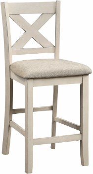 ANTIQUE WHITE BARSTOOL