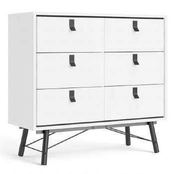 DRESSER WHITE 6 DRAWER