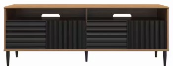 BLACK WALNUT TV STAND W/2 DRAWERS