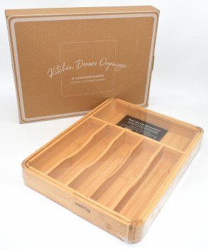 BAMBOO CUTLERY TRAY W/EXTRENDER