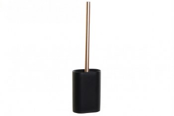 TOILET BRUSH W/BLACK RESIN HOLDER