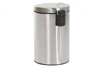 MATTE SILVER WASTE BIN