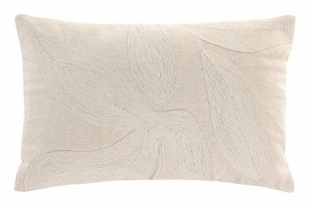 BEIGE LEAF LUMBAR CUSHION