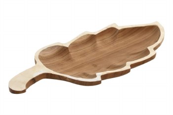 CAPIZ & TEAK LEAF TRAY