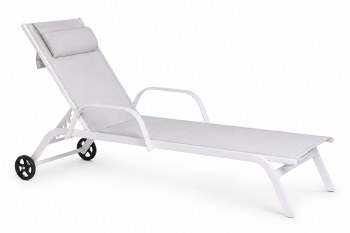 OUTDOOR LOUNGER TEXTILINE GREY
