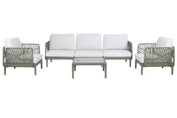 OUT DOOR PVC SOFA SET LEAF-GREEN