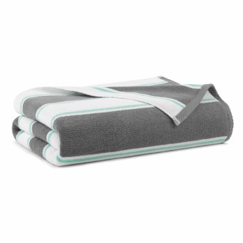 GREY & GREEN STRIPED TOWEL