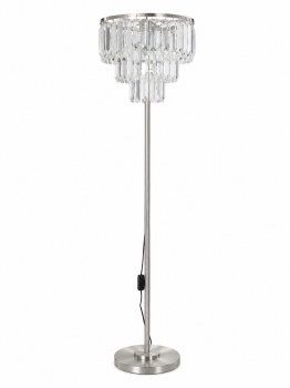 ANYA CHROME & CRYSTAL FLOOR LAMP