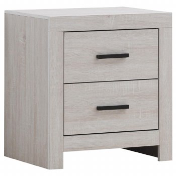 BRANDFORD WHITE COASTAL 2-DRAWER NIGHTSTAND