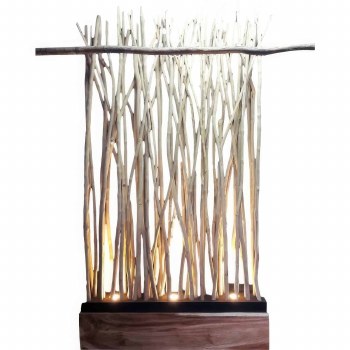 WOOD SCREEN FLOOR LAMP