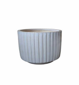 GLAZED PLANTER NAT-SM