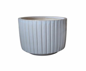 GLAZED PLANTER NAT-LG