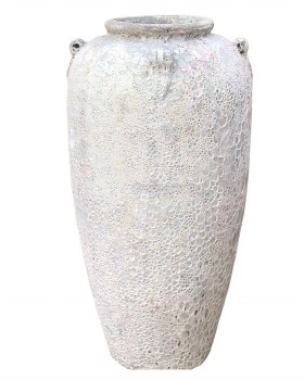 SPECKLED WHITE GLAZED VASE