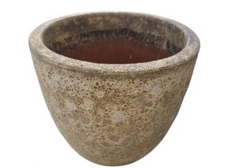 EGG GREY GLAZED PLANTER-LARGE