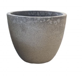 EGG GREY GLAZED PLANTER-X LARGE