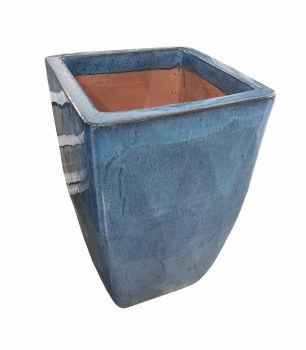 TURQUOISE GLAZED VASE-LARGE