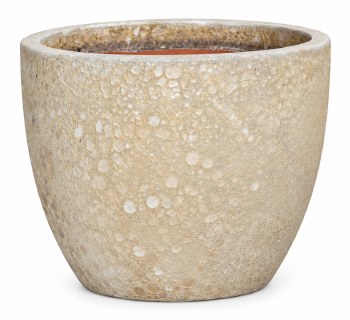 EGG BROWN TEXTURED GLAZED PLANTER- X X LARGE