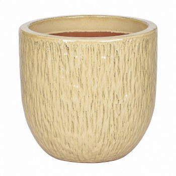 CREAM LINES GLAZED PLNATER-LARGE