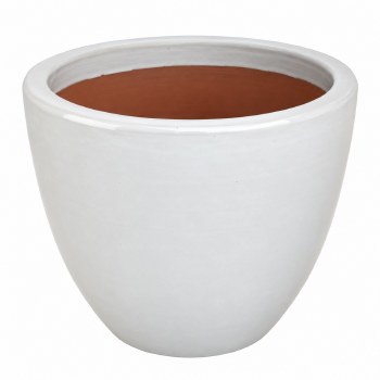 EGG WHITE PLANTER-MEDIUM