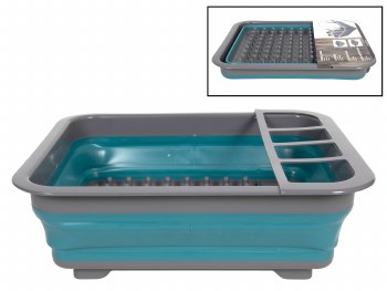 BLUE FOLDING DISH RACK