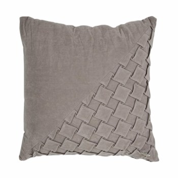 PLEATED SQUARE GREY CUSHION