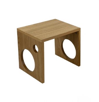 SIDE TABLE W/CIRCLE-LG