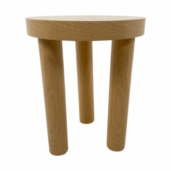 ROUND WOODEN SIDE TABLE