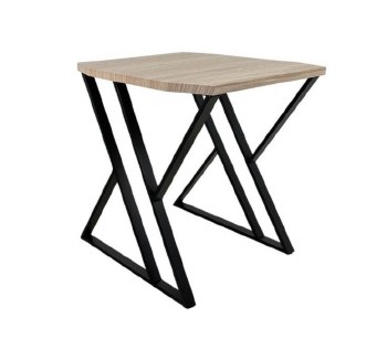 WOOD & METAL ACCENT TABLE-LG