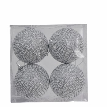 SILVER FOAM BALL-SET OF 4