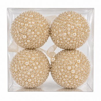 CHAMPAGNE BALL ORNAMENT-SET OF