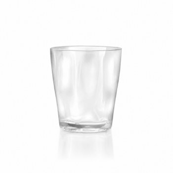 DOUBLE OLD FASHION GLASS W/ ICE BLOCK DESIGN