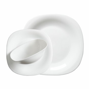 PIAZZA WHITE DINNER SET-12 PIECE