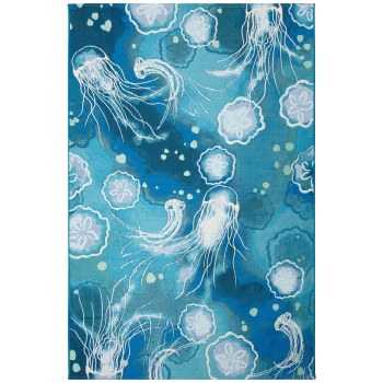 JELLYFISH BLOOM AREA RUG-4'10" X 7'6"