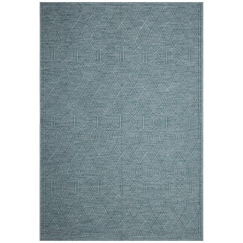 WROUGHT IRON AQUA AREA RUG-5FT X 7FT